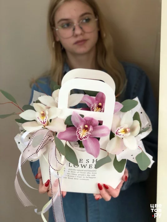 Сумочка с орхидеей 